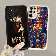 HK-58 Football star Messi Shockproof Casing for Black and White Silicone Samsung S24 A26 A54 S21 FE 