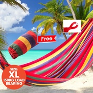 Hammock Swing Canvas Buaian Gantung Camping Hammock Outdoor Buaian Outdoor Bed Hanging Bed Travel Sl