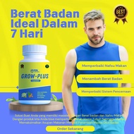 Grow- PLus, Obat penggemuk berat badan cepat permanen Bpom pria dan wanita, pil penambah nafsu makan