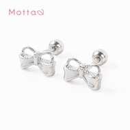 crazysusliki Motta Silver Earring จิวเงินแท้ ดีไซน์โบว์น่ารักเรียบง่าย