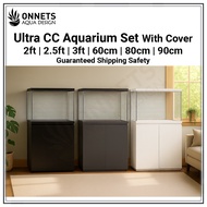 2ft 2.5ft 3ft Aquarium Set Ultra Crystal Clear CC Fish Tank 60cm 90cm Aquarium Cabinet Set With Cove