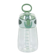 (AFHY) 400Ml Water Bottle with Straw Drinking Bottle for Toddlers with Handle Wide Mouth Leak-Proof 