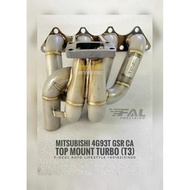 FAL Precision Banana Turbo Manifold Mitsubishi 4G93T GSR CA Top Mount Turbo Manifold T3 Big Pipe 2"