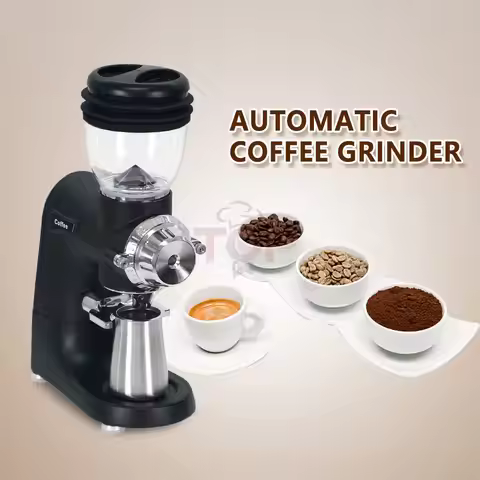 ITOP IT-N035G Coffee Grinder 74mm Flat Burrs Stepless Adjustment 225g Bean Hopper Aluminum Alloy Hou