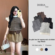 Doria A.Gile666_P3K4 basic horizontal striped button-down sweater