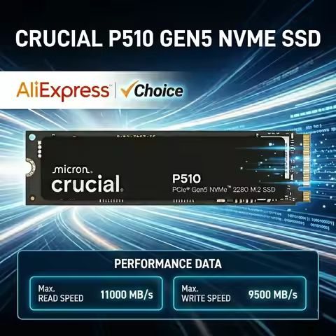 Crucial P510 1TB NVMe SSD 2TB Gen5 NVMe SSD,PCIe 5.0 M.2 2280 SSD, Internal Solid State Drive, Compa