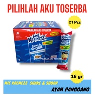 Mie Kremezz Shake & SHORR Rasa AYAM PANGGANG BOX - ( HARGA 1 BOX )
