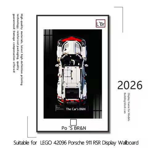 NEW Display Wallboard with Frame Suitable for LEGO 42096 Porsche 911 rsr building block car model Wa