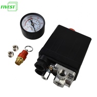 12bar 4Port 220V Air Compressor Pressure Switch Manifold Regulator+Safety Valve