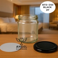 200ML TALL GLASS BOTTLE 200 ML 6 pcs [NEW BOTTLE] + new ZINC CAP ROUND CYLINDER BOTTLE GLASS JAR 200