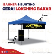Banner Gerai Makanan Lokching Bunting Satay Ikan Bakar Lokching Sos Thai Gerai Pasar Malam Bazaar Ra