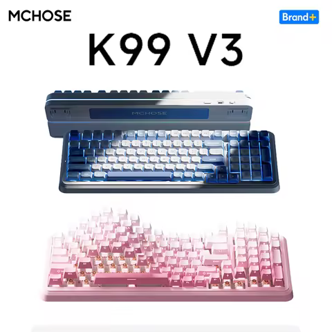 MCHOSE K99 V3 Mechanical Keyboard BT 2.4G Low Latency Wireless Support M HUB Web Driver Dynamic RGB 