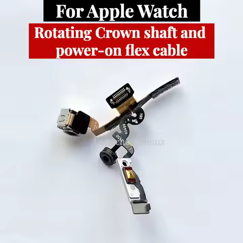 Rotating Crown shaft and power-on flex cable For Apple Watch Series 7 8 9 41mm 45mm Replacement Part