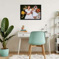 Black White A2 Aluminum Picture Frame Stylish Metal Photo Frame Tabletop Wall