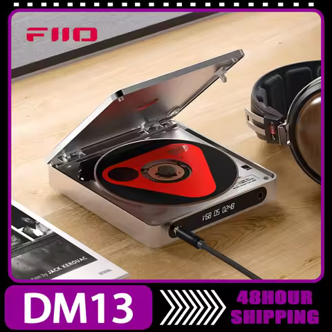Fiio Dm13 Portable Cd Player Multifunctional Stereo Sound Bluetooth Wireless CD Music Player Long Ba