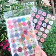 Set of 6 transparent PVC smiley face panels