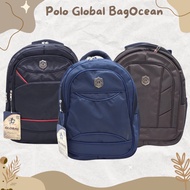 Bag POLO Global Canvas Simple Plain 14 Inch 16 Inch Backpack/ GlobalPOLO Waterproof Canvas Fabric Ma