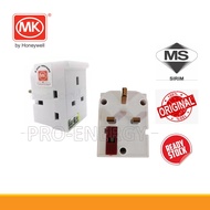 MK 3 Way 13A Socket Outlet Adaptor 692WHI