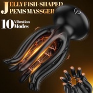 內地直送 - 男用性玩具陰莖震動器，男用自慰器，10種震動模式，刺激龜頭與陰蒂，360°包覆情侶成人玩具