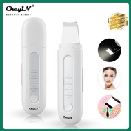 （Selling）CkeyiN Ultrasonic Facial Skin Scrubber Rechargeable Ion EMS Skin Spatula Blackhead Remover