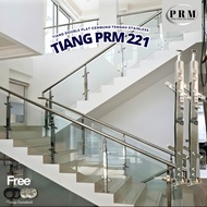 SS 201 - SS 304 Stainless Steel Center Convex Plate Stair Railing Pole
