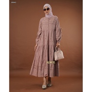 KATUN NMR Midi Dress Cotton Embroidered 3D Application Vol 2314-2