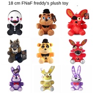 18cm FNAF Stuffed Plush Toys Freddy Fazbear Bear Foxy Rabbit Bonnie Chica Peluche Juguetes 5 Nights At Freddy Plushie Toys Gifts