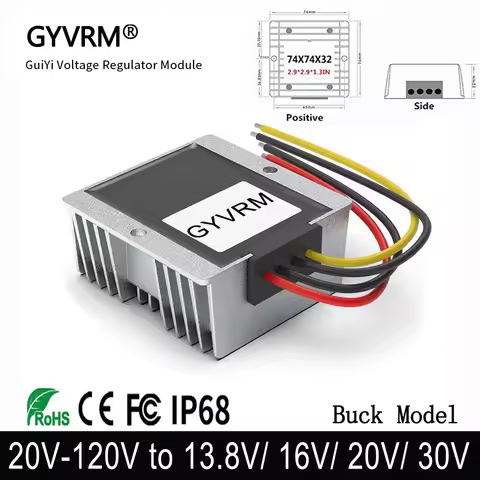 DC-DC 100V (20-120V) to 13.8V 16V 20V 30V Buck Model Power Supply Converter with 20-120V Input Volta