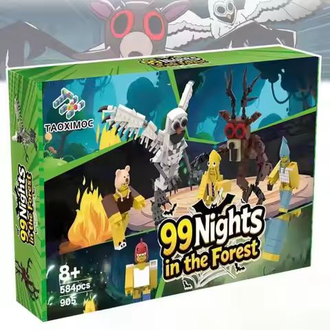 New 99 Nights in The Forest Set Building Block Set Toys Assembly Model Owl Deer Novelty Collection B