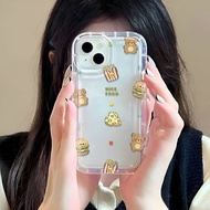 Photo frame airbag case for iphone 14promax 11 13 12 7Plus X XS Max Hamburger fries cover