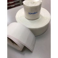 White tape curtains 9cm wide, available in sizes 5 meters, 10 meters and 15 meters