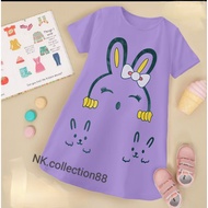 EMO rabbit children's house dress/ children's house dress 2-12 years old / house dress simple and co
