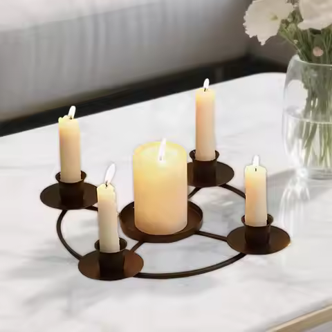 Christmas Advent Wreath Ring Advent Candle Holder for Tapper Candles for Bedroom