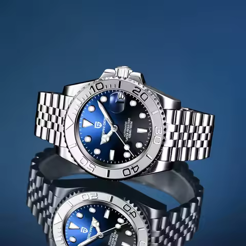 Pagani Design 1651 Men's Watch Automatic NH35 Mechanical Watch Stainless Steel Sapphire Glass Rotati