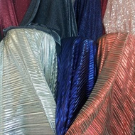 Glitter Pleated Spandex Material Shiny Pleated Spandex Fabric/ Glossy Pleated Fabric/