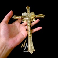 GANTUNGAN INRI Jesus Cross Wall Decoration Brass Jesus Cross Hanger