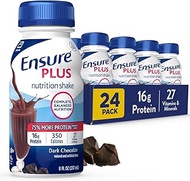 Ensure Plus Nutrition Shake, 24 Count, With 16 Grams of Protein, Meal Replacement Shakes, 8 Fl Oz (P