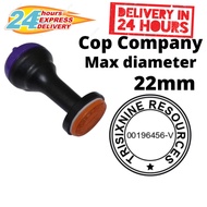 Cop Bulat Rubber Stamp Biasa I Cop Company I Custom Cop Max 22mm I Stamp Pad Size No.4 Post in 24 Hours.