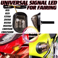 1SET UNIVERSAL FAIRING SIGNAL LIGHT LED KAWASAKI YAMAHA HONDA RSX150 RS150 RS150R R25 R15 V4 MT15 MT