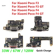 33W 67W 120W USB Charging Dock Board For Xiaomi Poco F3 F4 GT Charger Port Connector Flex Cable Smar