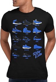Shirt to Match Royal Black Jordan Retro 1 2 3 4 5 6 7 8 9 10 11 12 13 Sneakers, Men's Tee to Match J