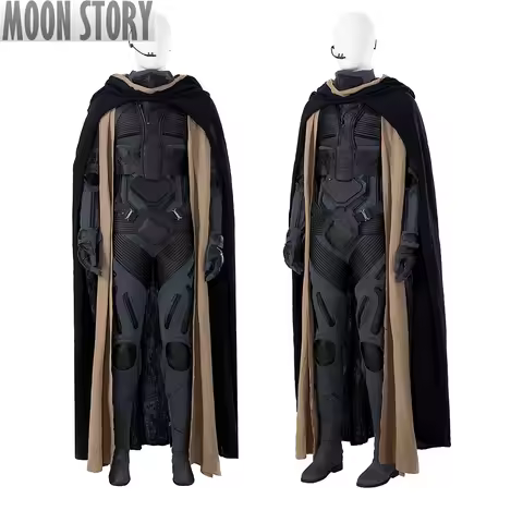 News The Hero Aka Dune 2 Cosplay Costume Paul Atreides Jumpsuit With Vest Bodysuit With Cape Mask Ha
