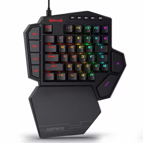 Redragon K585 DITI One-Handed RGB Mechanical Gaming Keyboard,Wrist Rest 42 Keys Type-C Professional