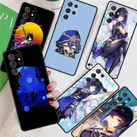 Yelan Genshin Impact For Samsung Galaxy S24 Ultra S21 S22 S8 S9 S10 5G Note 10 20 Plus FE S23 Phone 