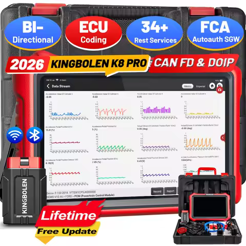 Lifetime free update 2026 KINGBOLEN K8 Elite K8 pro Bidirectional Car OBD2 Diagnostic Scan tools,CAN