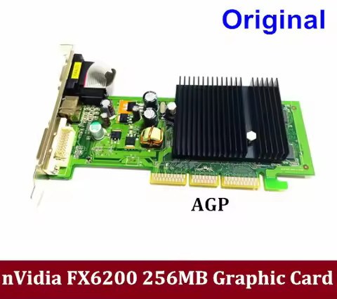 NEW for nVIDIA Geforce 6200 256M AGP 8X Video Card FX 6200 DDR2 DVI VGA AGP slot Graphic card