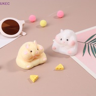 UKEC Super Soft Cute Q-Bullet Simulated Hamster Fidget Toy Mini Squishy Toys Kawaii Stress Relief Squeeze Toy TPR Deion Toy NEW