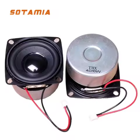 SOTAMIA 2PCS 2 Inch 4 Ohm 10 Watt Full Range Speaker 8 Ohm 10W Speaker High Elastic Rubber Edge and 