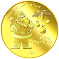 Puregold 5g Christmas Santa Claus Gold Medallion | 999.9 Pure Gold