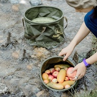 NatureHike可折叠圆形水桶 户外旅行露营便携式水盆野餐储水桶 军绿色/10L